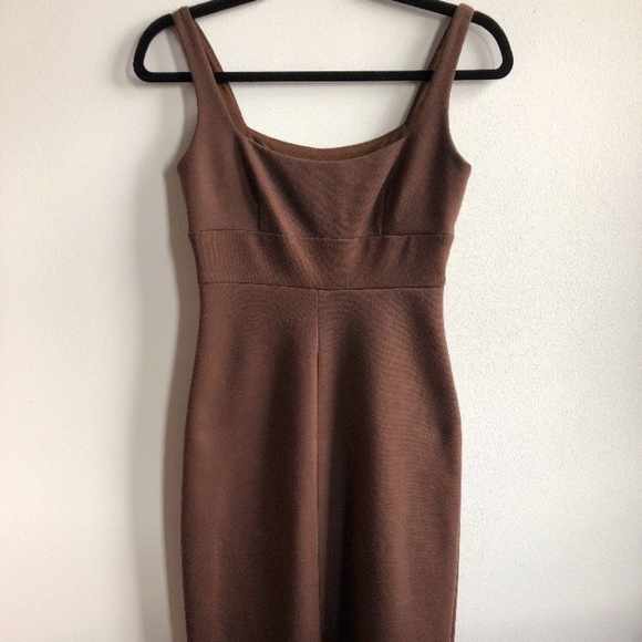 chocolate brown bodycon dress